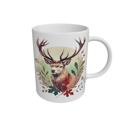 White Red Deer Stag Spirit Mug