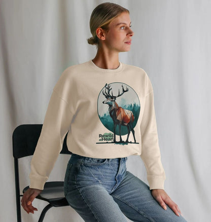 Red Deer Rewild Side | Women's Oversized Jumper