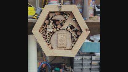 Honeycomb Bee Hotel - Reclaimed Pallet Wood