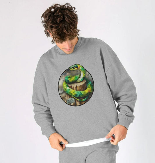 Grass Snake Marsh Men's Oversized Sweater