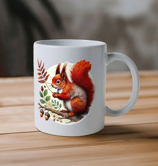 Red Squirrel Oak Mug