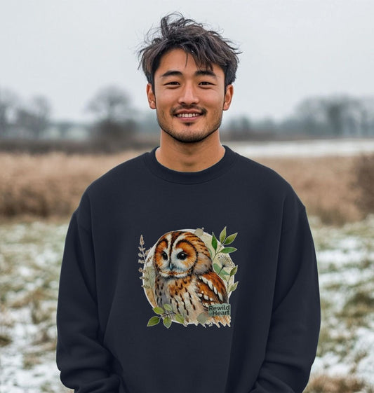 Tawny Owl Forest Men's Oversized Sweater