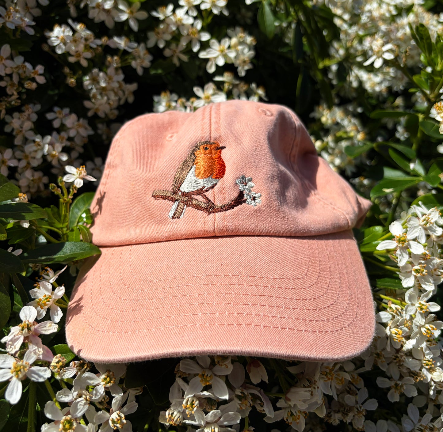 Robin Embroidered Baseball Cap