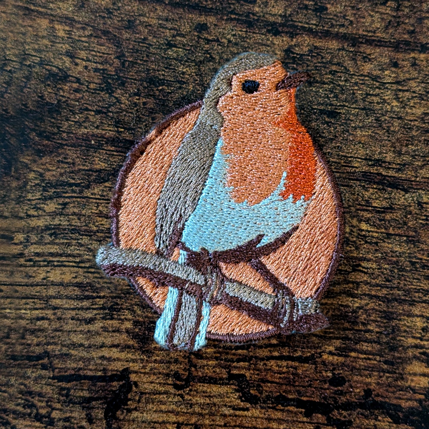 Robin Embroidered Iron-On Patch