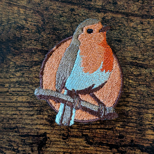 Robin Embroidered Iron-On Patch