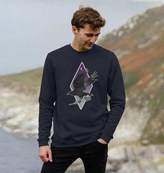 Raven Moon Crescent Men's Sweater