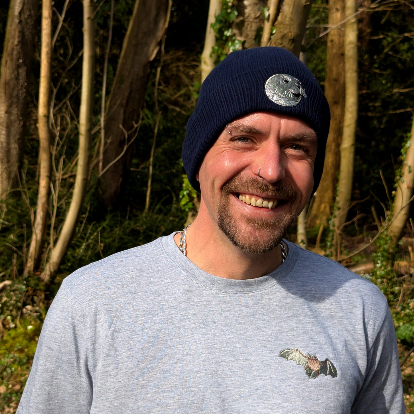 Grey Seal Embroidered Beanie