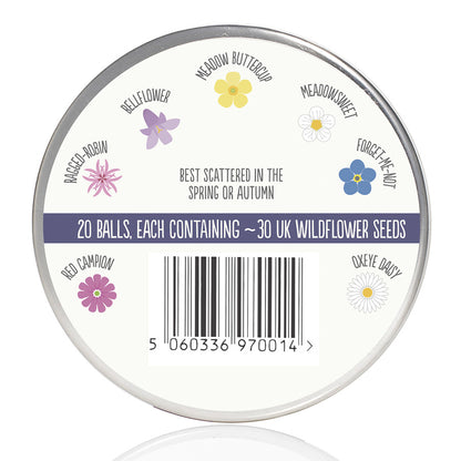 Seedball Tin: Wonderland, Wildflowers for shade