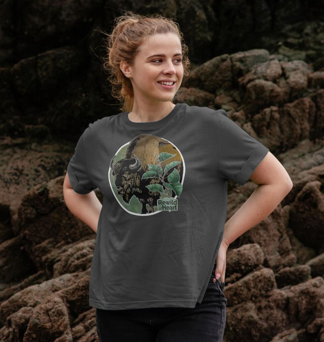 Bison Woodland Women's Relaxed-Fit T-Shirt