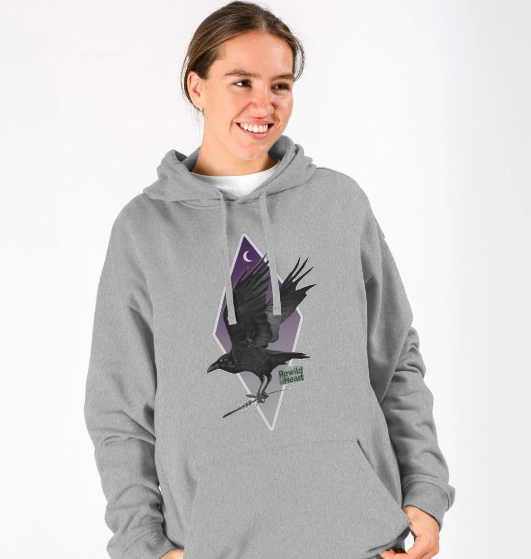 Raven Moon Crescent Hoodie