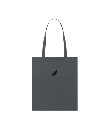 Crow Embroidered Tote Bag
