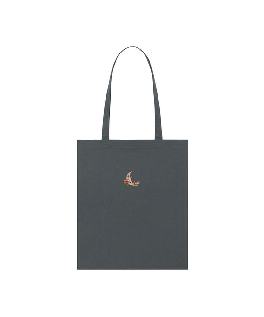 Mushroom Moon Crescent Embroidered Tote Bag