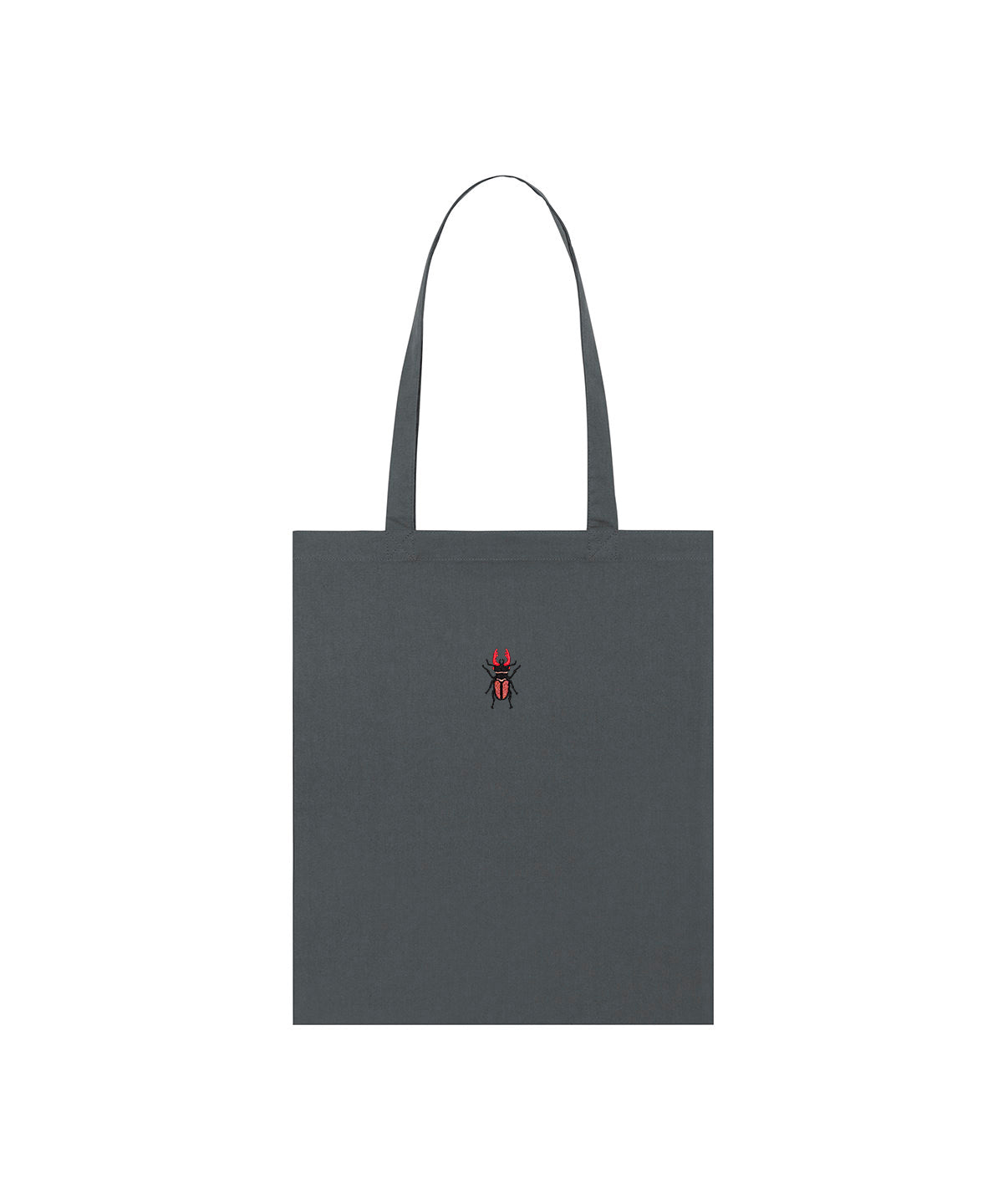 Stag Beetle Embroidered Tote Bag