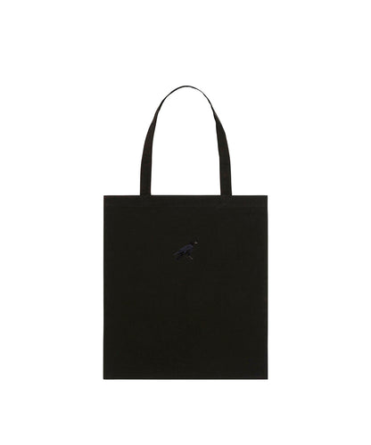 Crow Embroidered Tote Bag