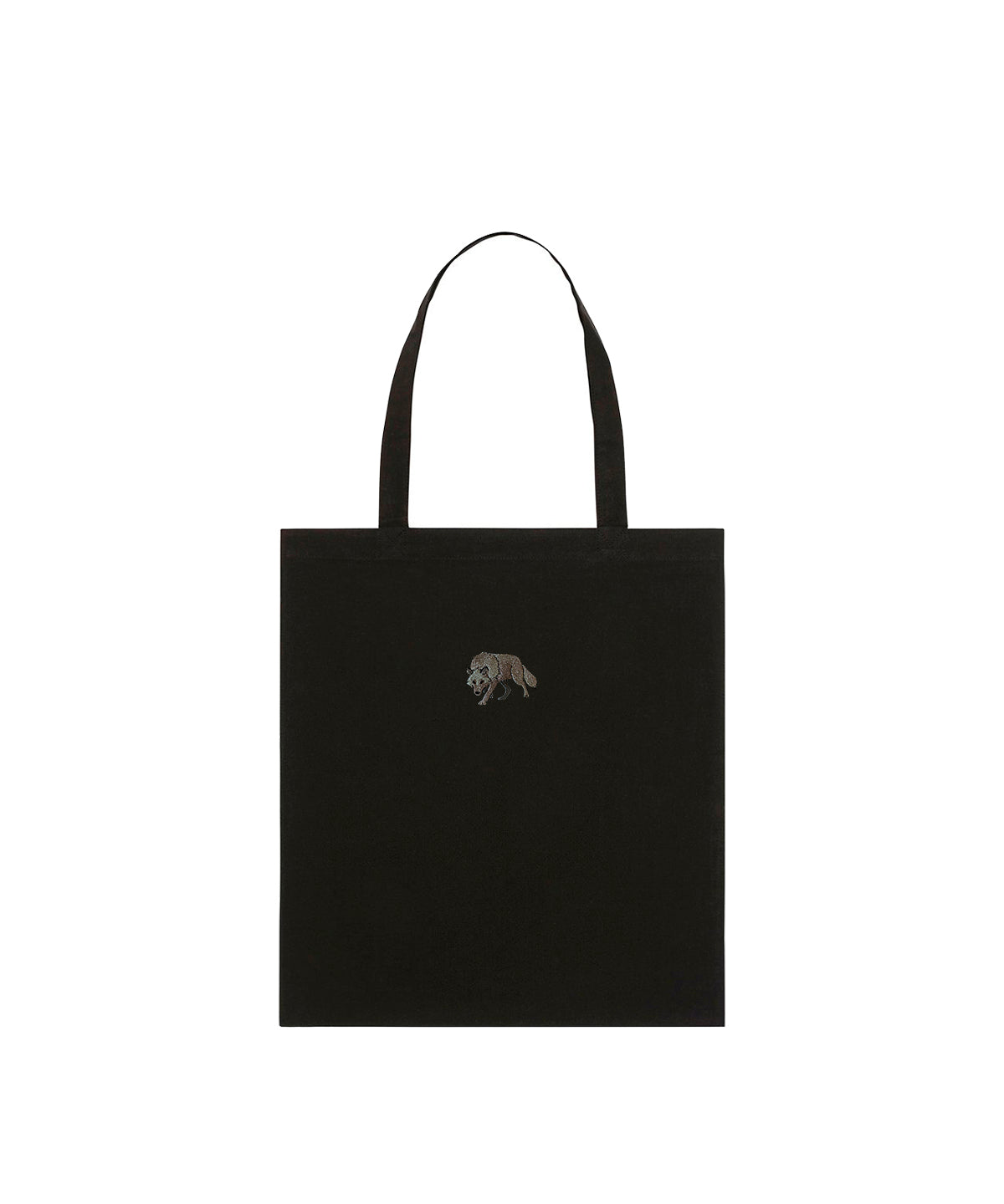 Grey Wolf Embroidered Tote Bag