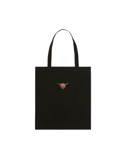 Highland Cow Embroidered Tote Bag