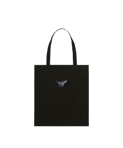 Humpback Whale Embroidered Tote Bag