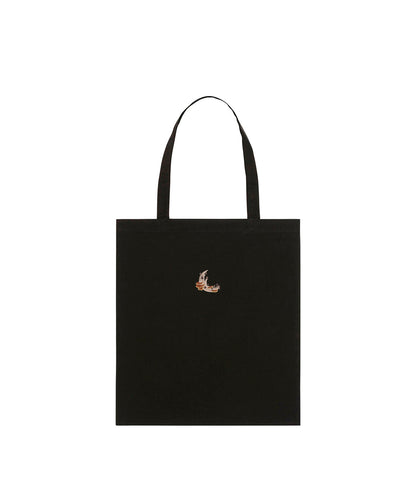 Mushroom Moon Crescent Embroidered Tote Bag
