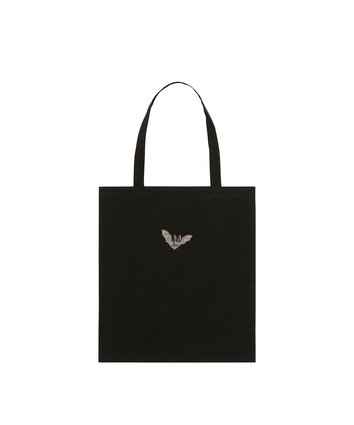 Grey Long-Eared Bat Embroidered Tote Bag