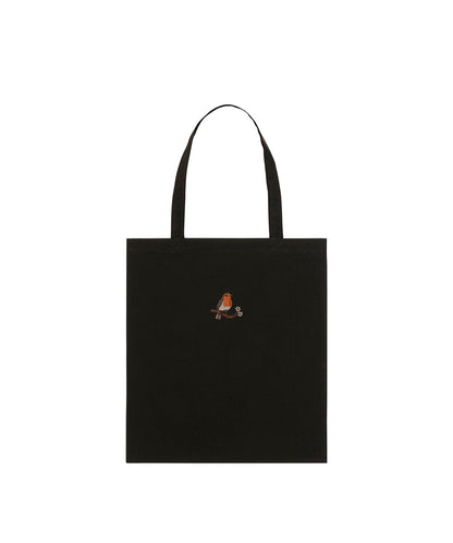 Robin Embroidered Tote Bag