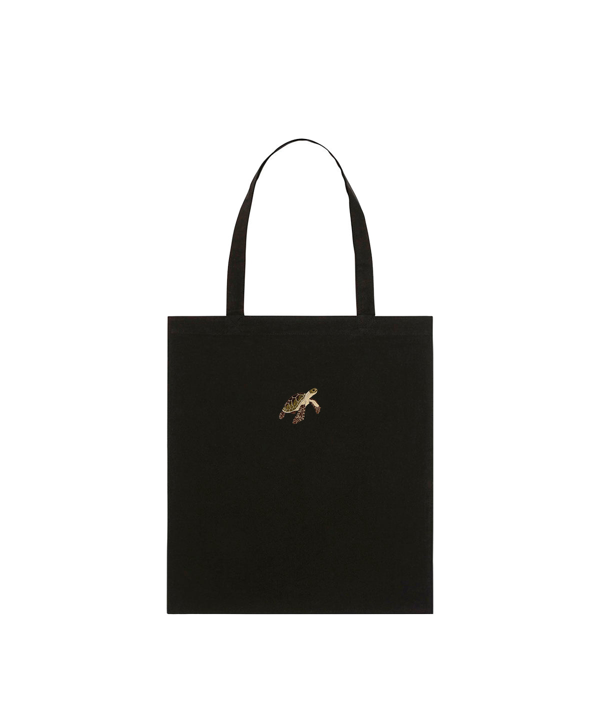 Turtle Embroidered Tote Bag