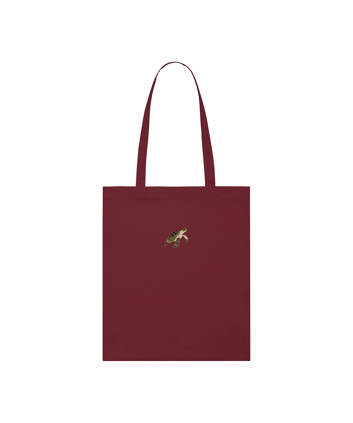 Turtle Embroidered Tote Bag