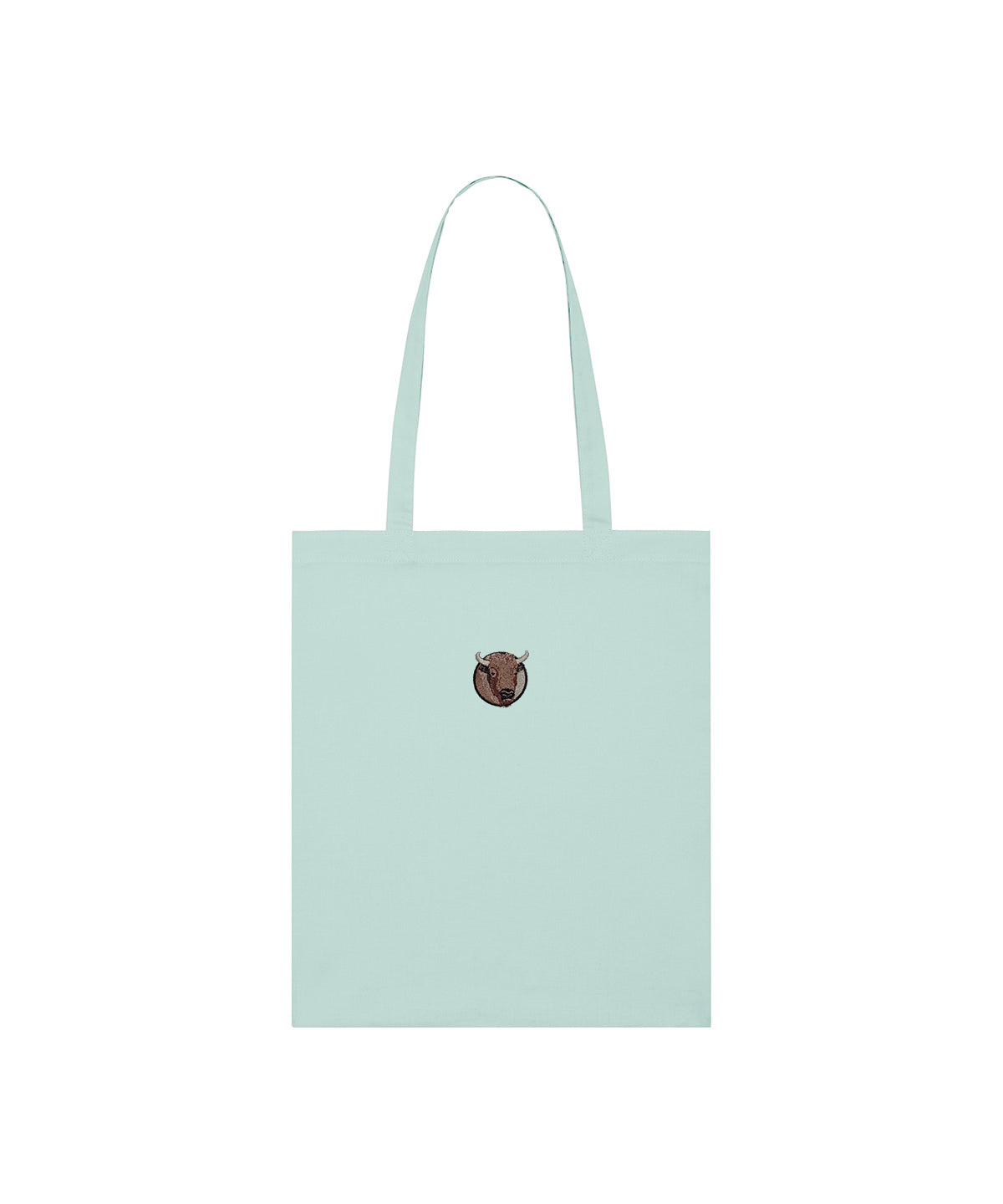 Bison Portrait Embroidered Tote Bag
