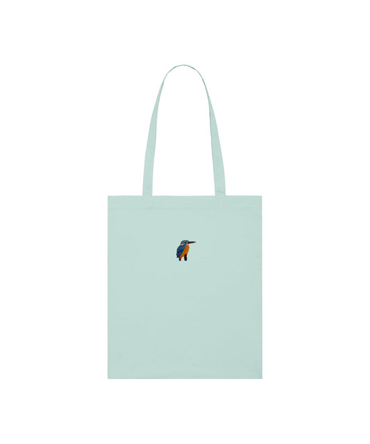 Kingfisher Embroidered Tote Bag