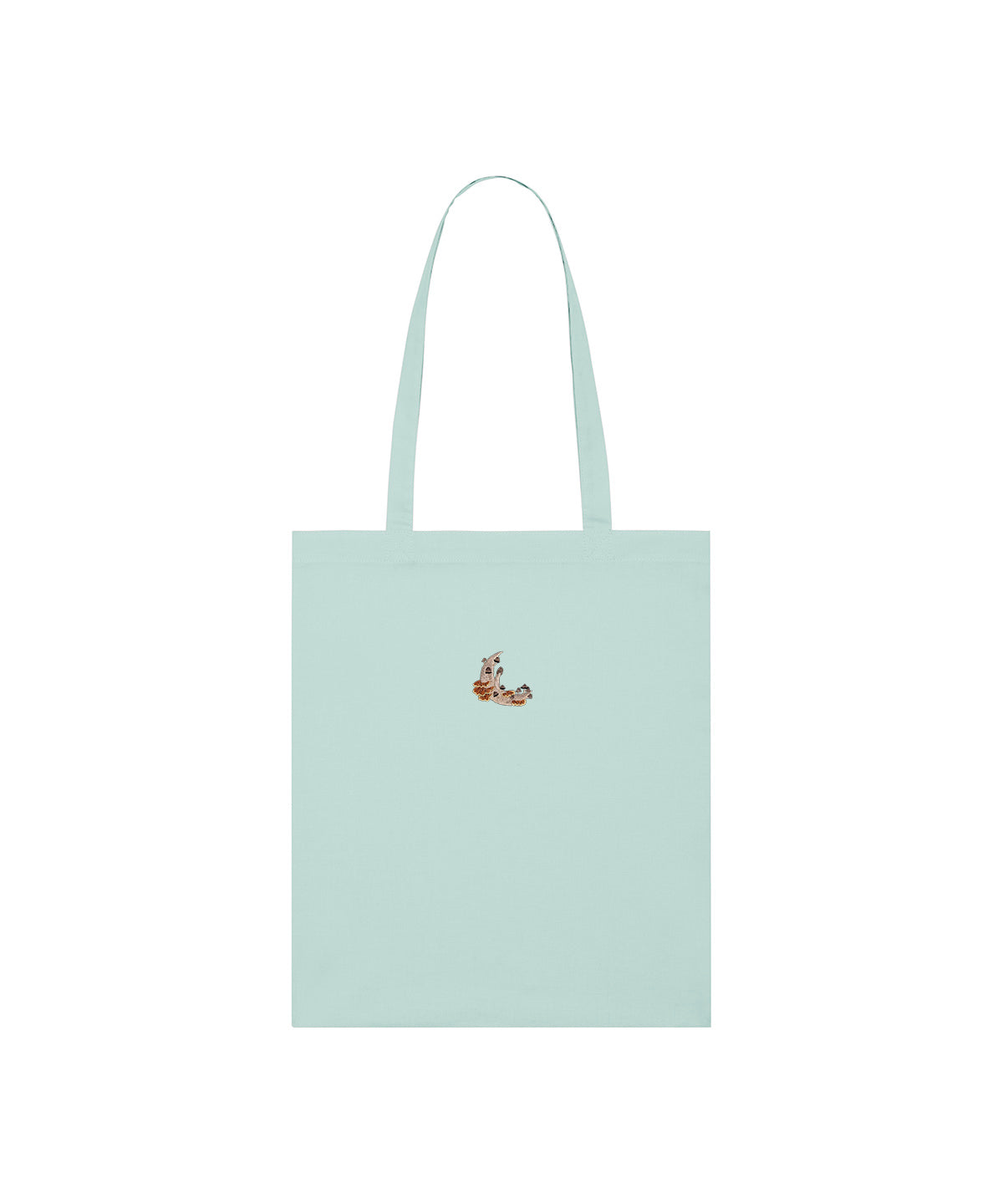 Mushroom Moon Crescent Embroidered Tote Bag