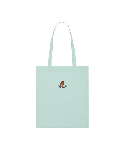 Robin Embroidered Tote Bag