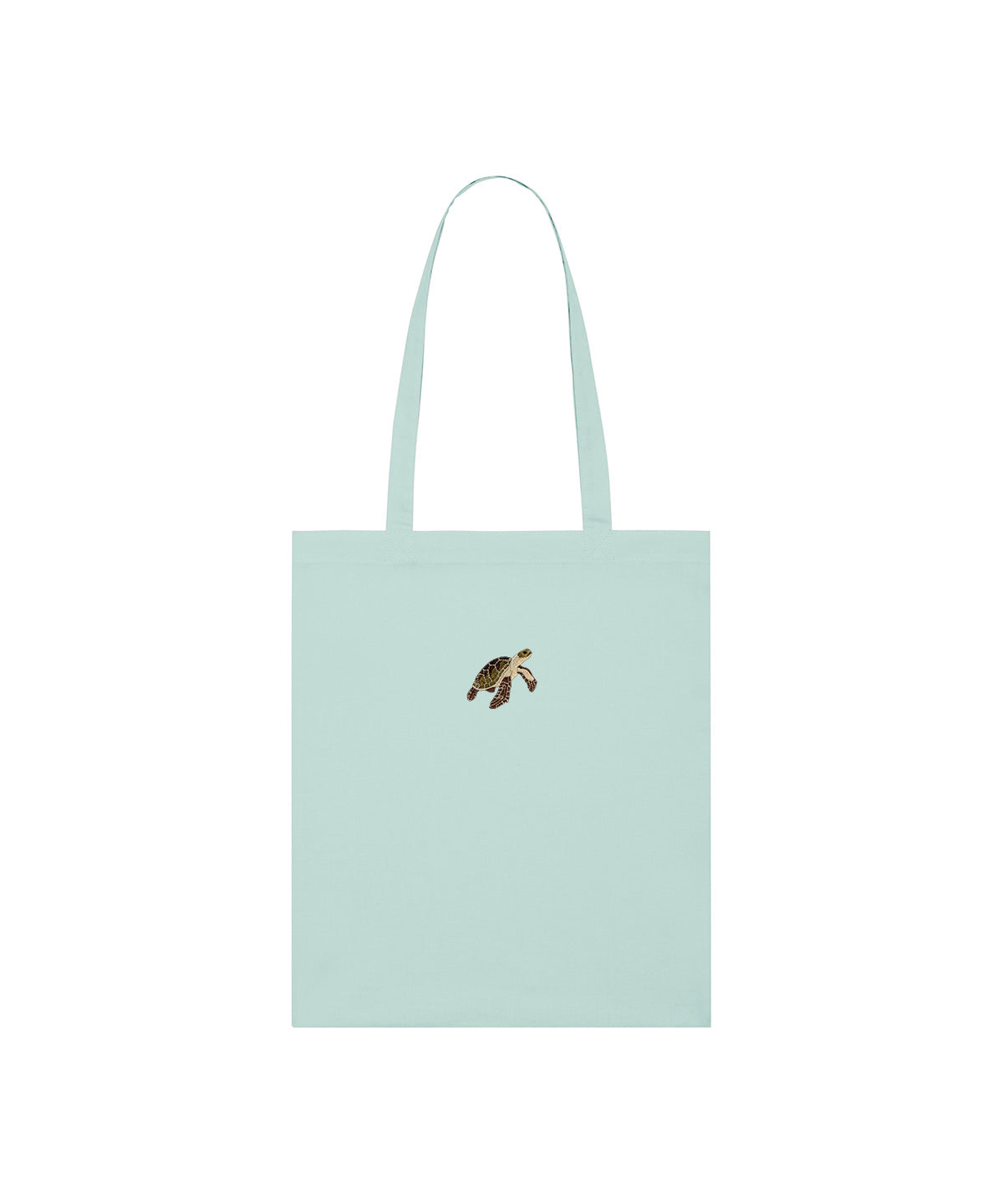 Turtle Embroidered Tote Bag