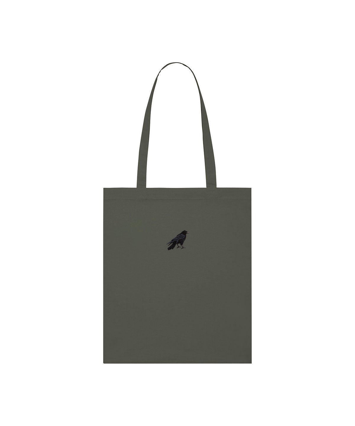Crow Embroidered Tote Bag