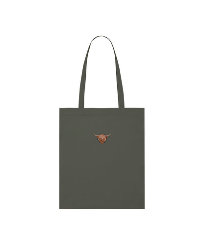 Highland Cow Embroidered Tote Bag