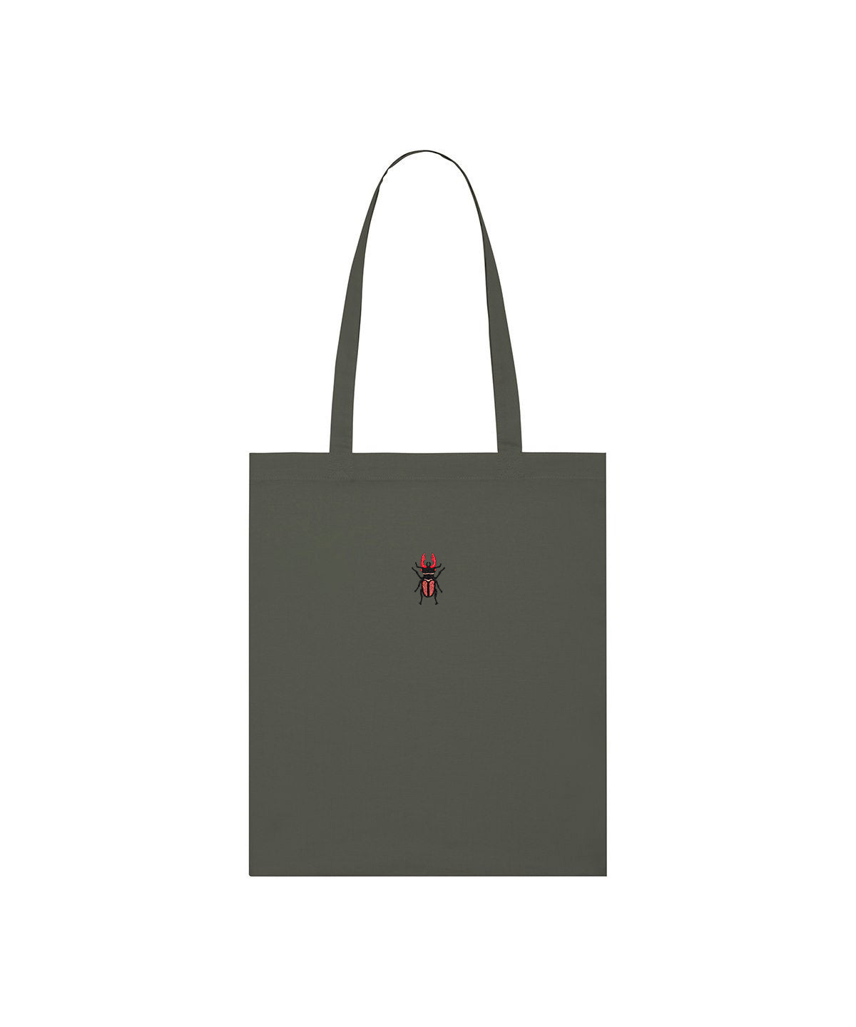 Stag Beetle Embroidered Tote Bag