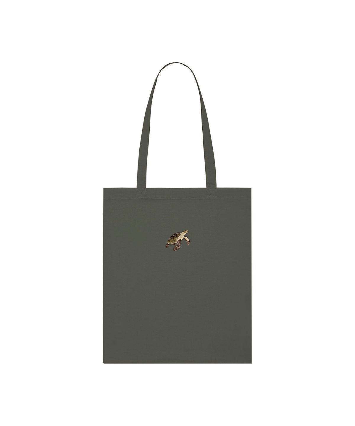 Turtle Embroidered Tote Bag