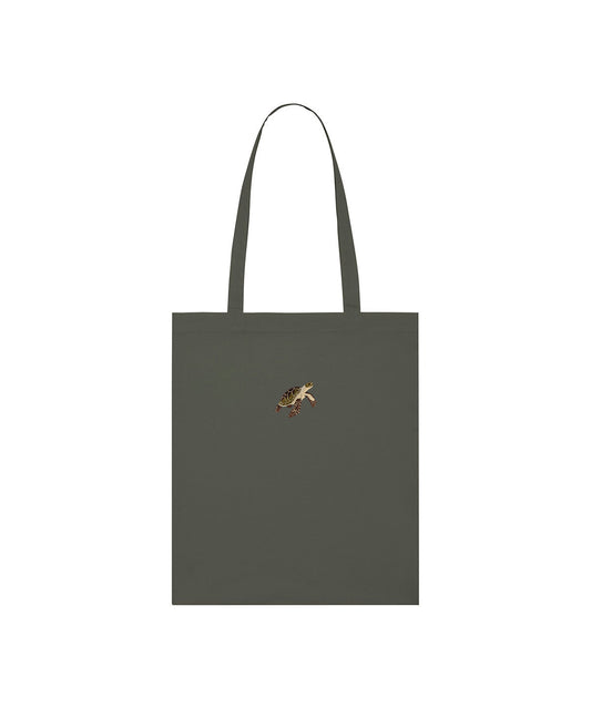 Turtle Embroidered Tote Bag