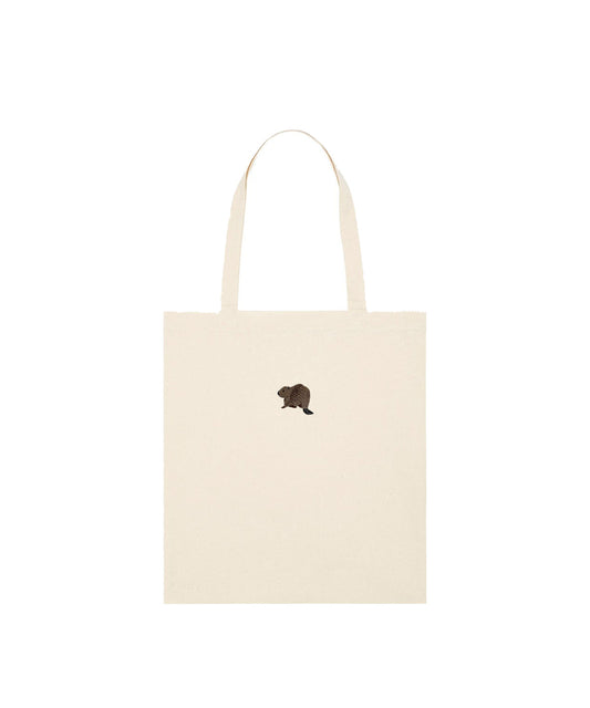 Beaver Riverside Embroidered Tote Bag