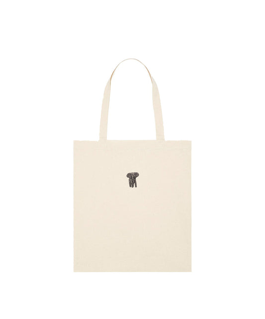 Elephant Embroidered Tote Bag