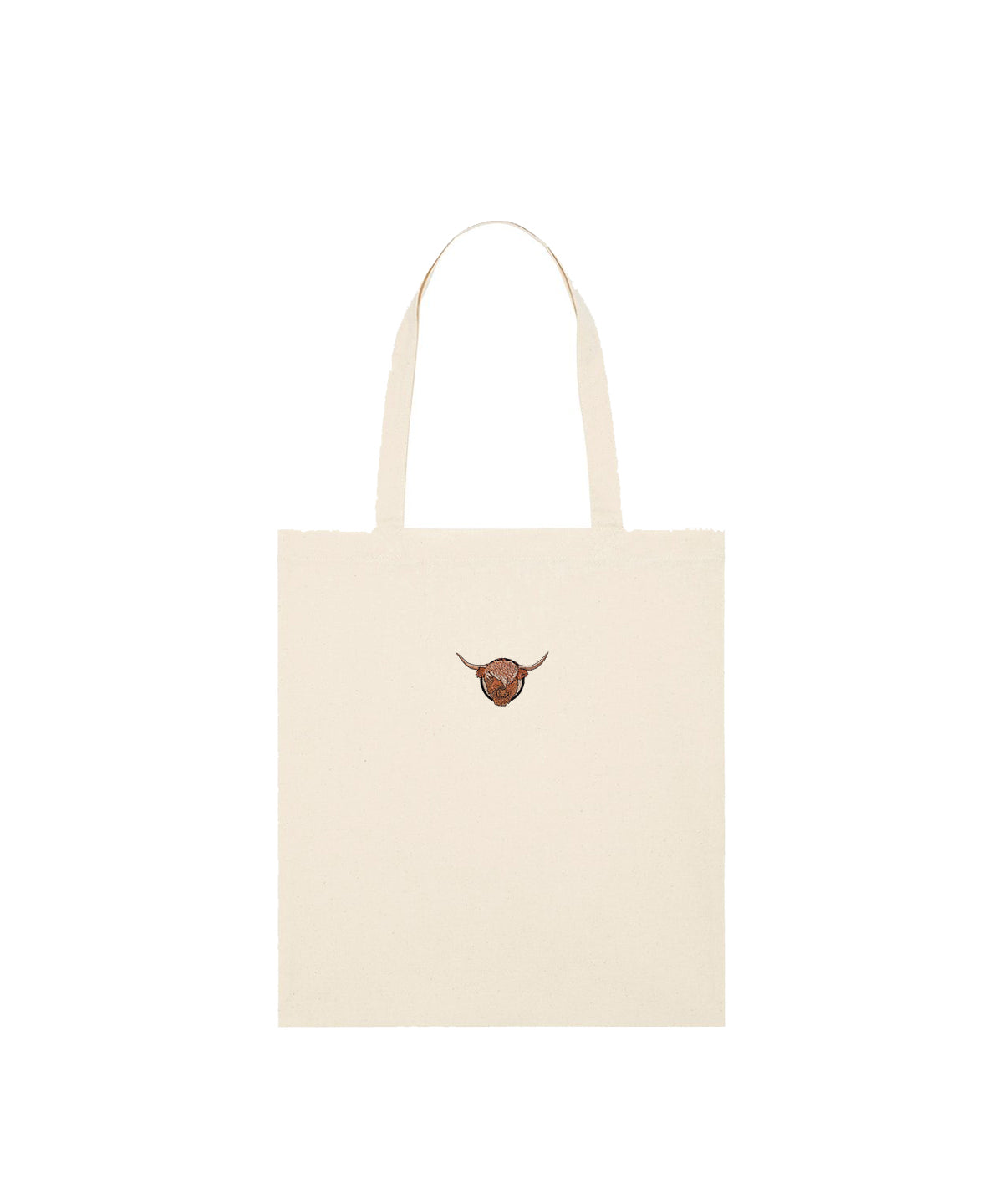 Highland Cow Embroidered Tote Bag