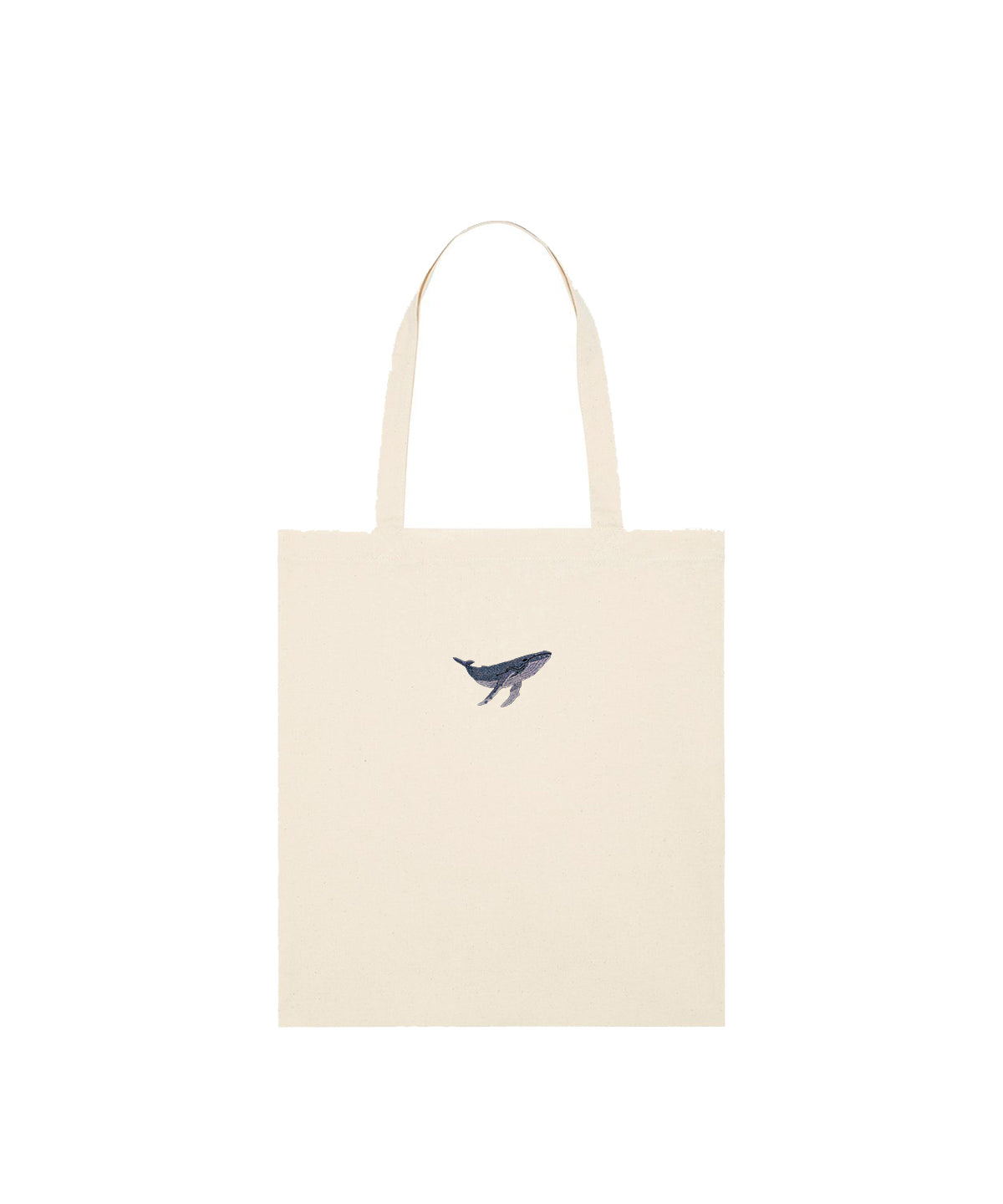 Humpback Whale Embroidered Tote Bag