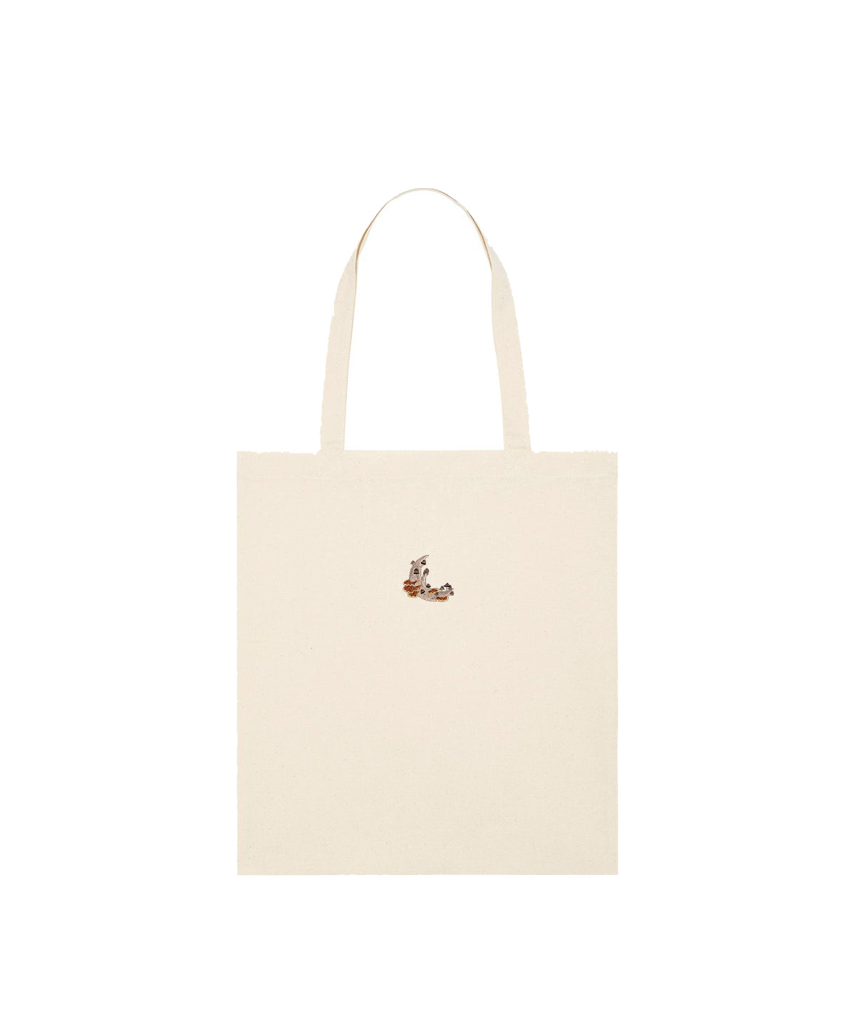 Mushroom Moon Crescent Embroidered Tote Bag