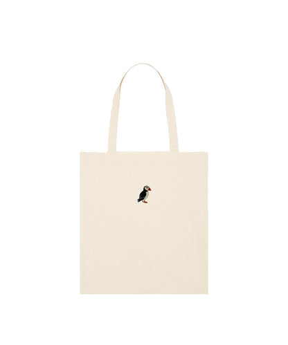 Puffin Embroidered Tote Bag
