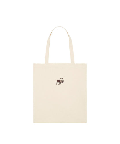 Reindeer Embroidered Tote Bag