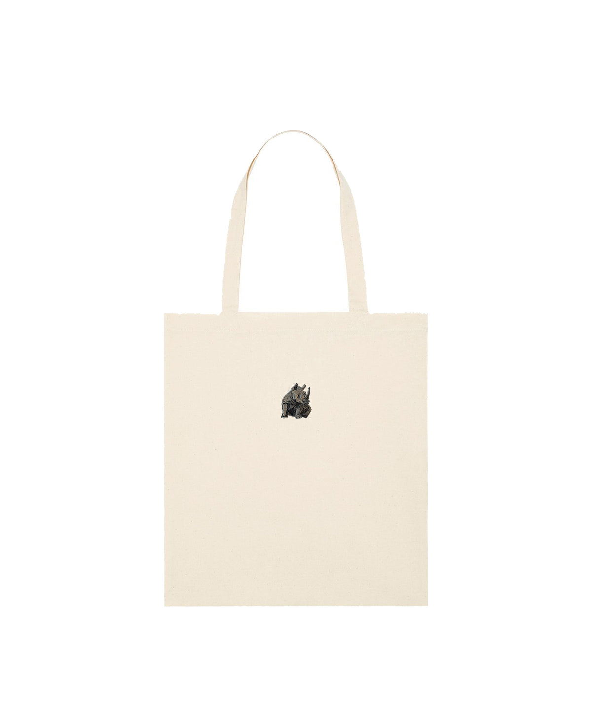 Rhino Embroidered Tote Bag