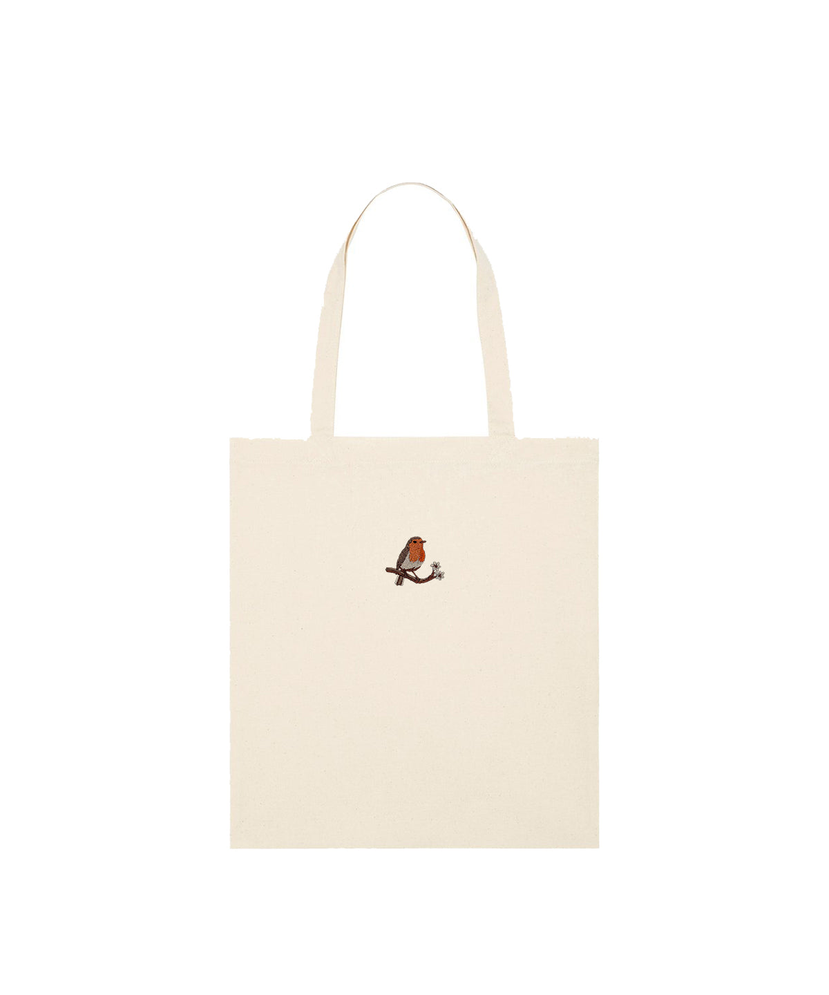 Robin Embroidered Tote Bag