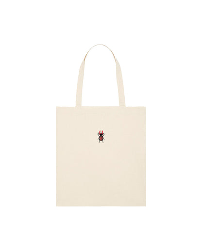 Stag Beetle Embroidered Tote Bag