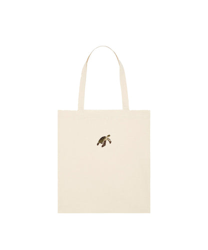 Sea Turtle Embroidered Tote Bag