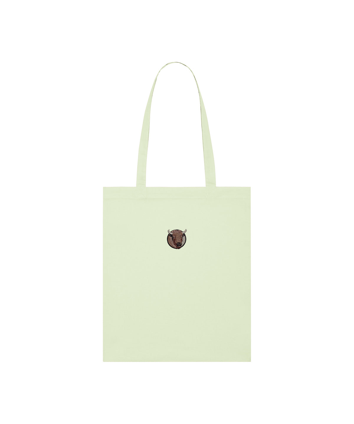 Bison Portrait Embroidered Tote Bag