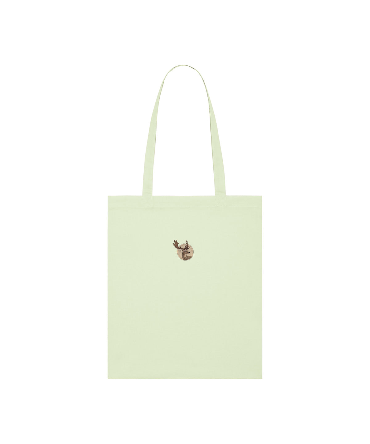 Fallow Deer Portrait Embroidered Tote Bag