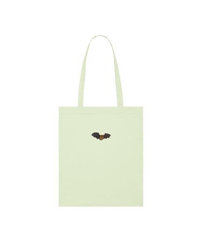 Noctule Bat Embroidered Tote Bag